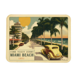 Ímã Cartão-postal da Unidade Oceânica de Minami Retro 