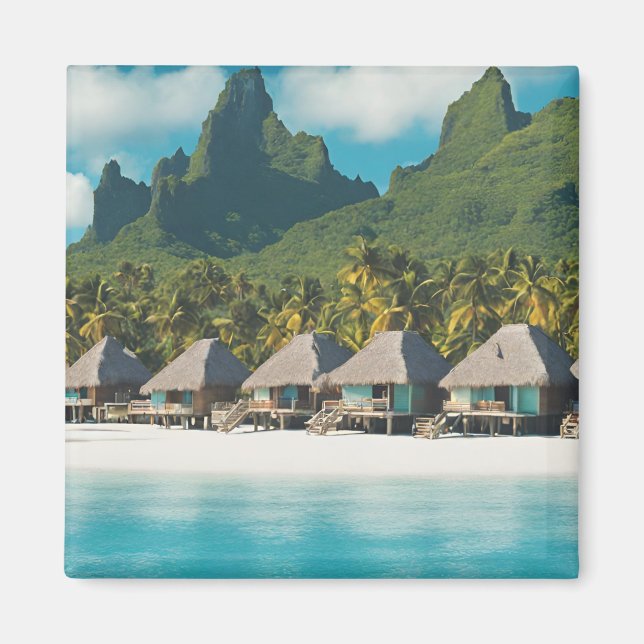 Imã Cartão postal de Bora Bora (Bora Bora e) (Frente)