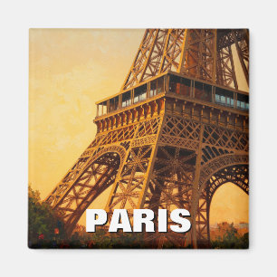 Imã Cartão postal de Cafés Torre Eiffel de Paris