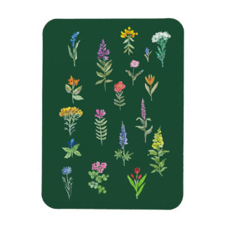 Ímã cartão postal de flores de jardim