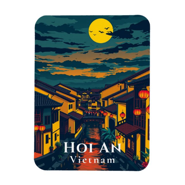 Ímã Cartão-postal de Hoi An Vietnam (Vertical)