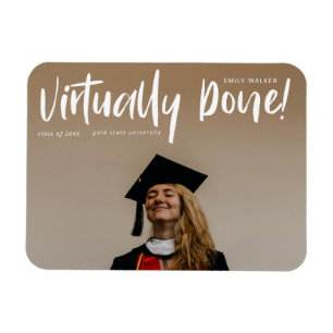 Ímã cartão postal de lançamento de graduação virtu