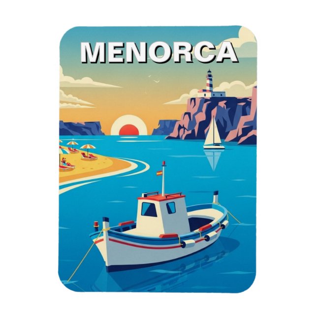 Ímã Cartão Postal de Menorca, Espanha (Vertical)