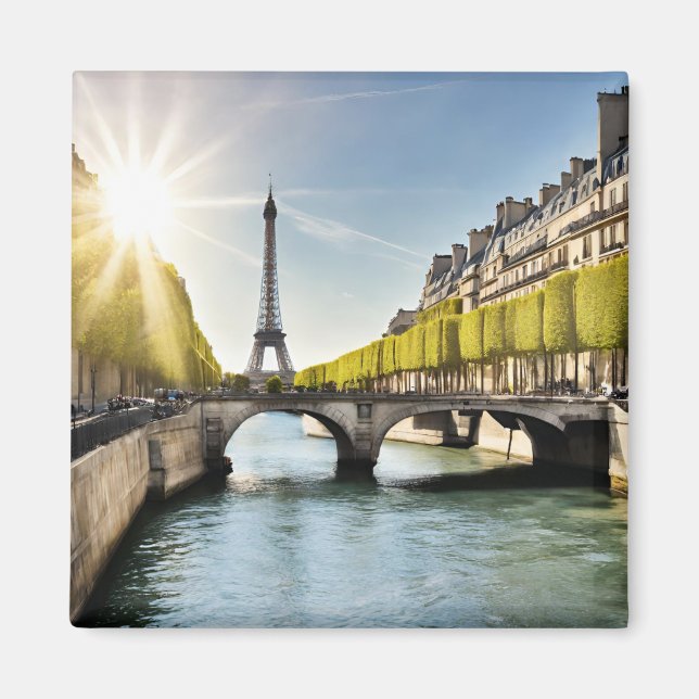 Imã Cartão Postal de Paris (isParis7) (Frente)