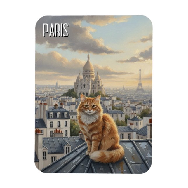 Ímã Cartão Postal de Paris Montmartre (Vertical)