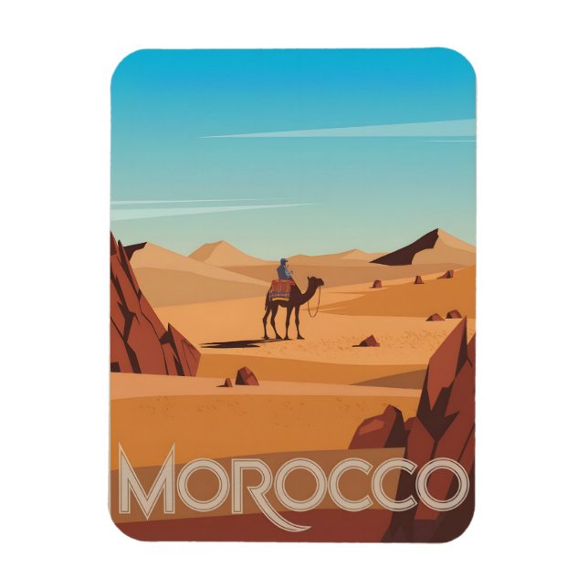Ímã Cartão postal de viagem para Marrocos presente de  (Vertical)