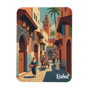 Ímã Cartão Postal de Viagem Rabat Marrocos