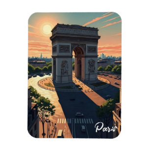 Ímã Cartão Postal do Arco do Triunfo de Paris