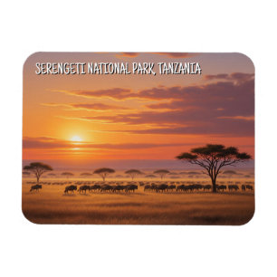 Ímã Cartão postal do Parque Nacional Serengeti Tanzâni