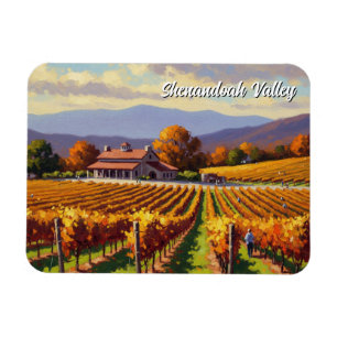 Ímã Cartão postal do Vineyard, Virginia Shenandoah Val