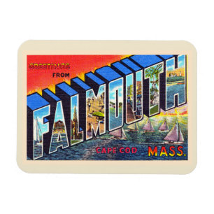 Ímã Cartão postal Falmouth Cape Cod Massachusetts Vin