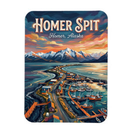 Ímã Cartão Postal Homer Spit Alasca