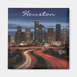 Imã Cartão-postal Houston Texas Night
