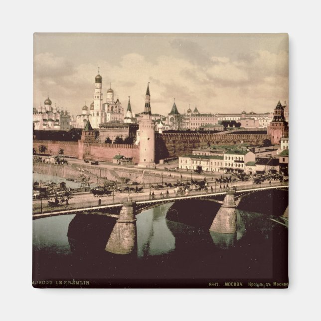 Imã Cartão-postal representando o Kremlin, Moscou (Frente)