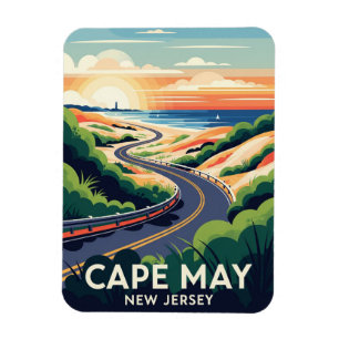 Ímã Cartão-postal Viagem de Ilustração de Cabo de Maio