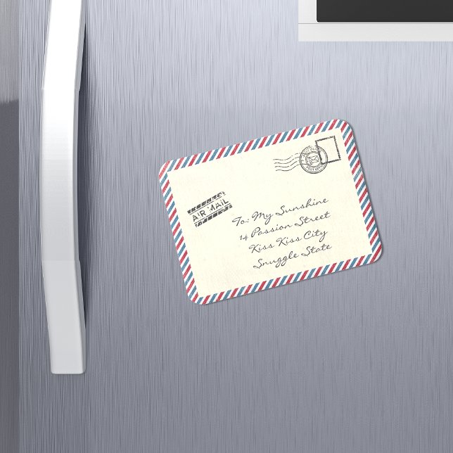 Ímã Cartão postal Vintage Air Mail (Criador carregado)