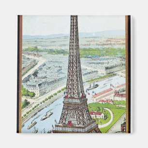Imã Cartão que descreve a torre Eiffel