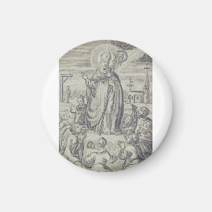 Imã Cartão Santo do Bispo Amandus de Maastricht