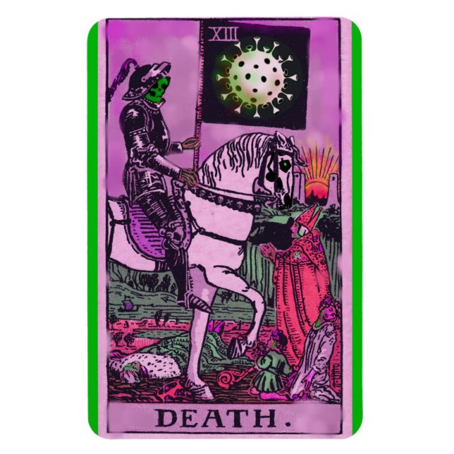 Ímã Cartão Tarot de Death Coronavirus (Vertical)