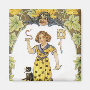 Imã Cartão Vintage Halloween