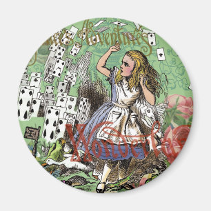 Imã cartas de aventura de alice no país das maravilhas