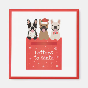 Imã Cartas para o Papai Noel Bulldogues Franceses