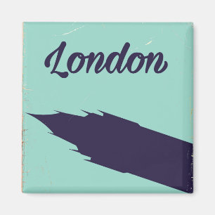 Imã Cartaz antigo do Parlamento de Londres Big ben