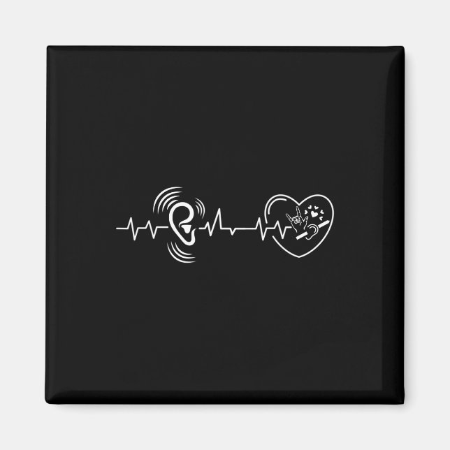 Imã Cartaz auricular, linguagem auditiva perda de audi (Frente)