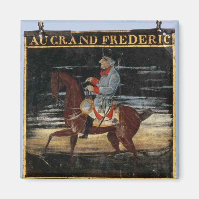 Imã Cartaz com Frederick o Excelente em Horseback (Frente)