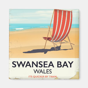 Imã Cartaz da Praia da Baía de Swansea, País de Gales