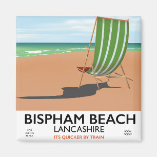 Imã Cartaz da praia de Bispham Lancashire