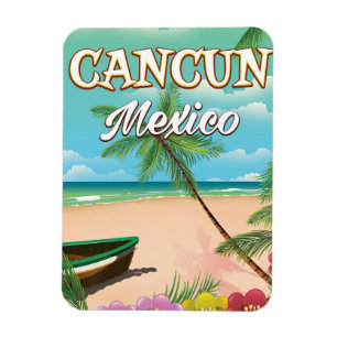 Ímã Cartaz da praia de Cancun México