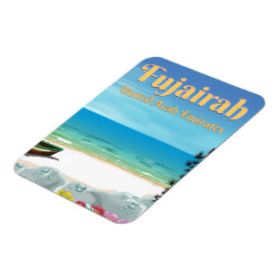 Ímã cartaz da praia de Fujairah Emirados Árabes Unidos