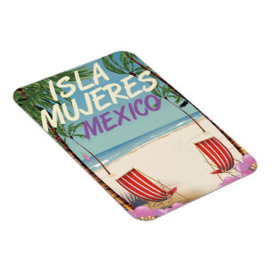 Ímã Cartaz da praia de Isla Mujeres México