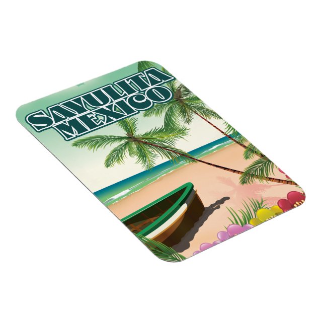 Ímã Cartaz da praia de Sayulita México (Lado Direito)