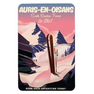 Ímã Cartaz de esqui AURIS-EN-OISANS França