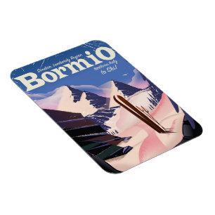 Ímã Cartaz de esqui de Bormio, Sondrio, região da Lomb