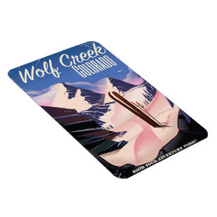 Ímã Cartaz de esqui Wolf Creek Colorado