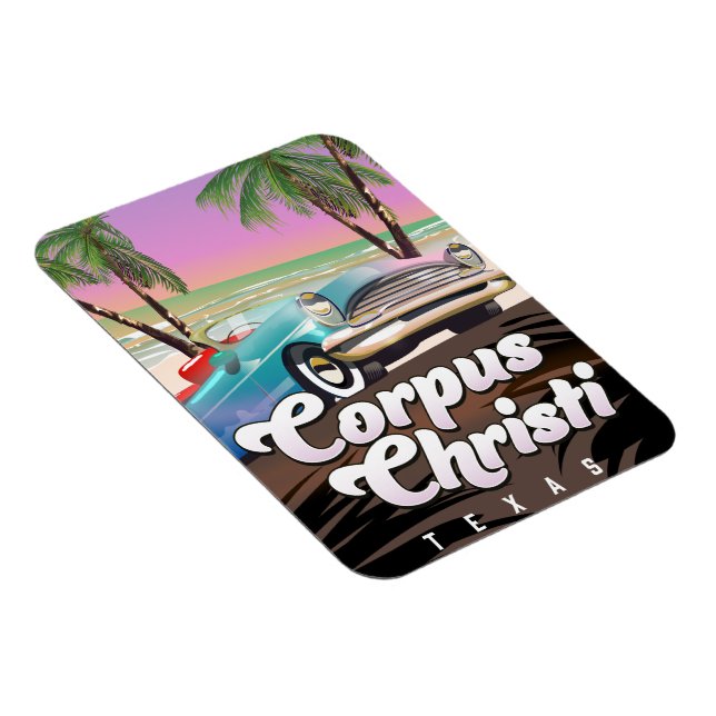 Ímã Cartaz de férias Corpus Christi Texas (Lado Direito)