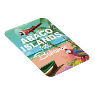 Ímã cartaz de férias das Ilhas Abaco