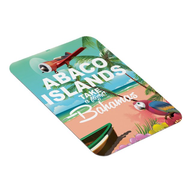Ímã cartaz de férias das Ilhas Abaco (Lado Direito)
