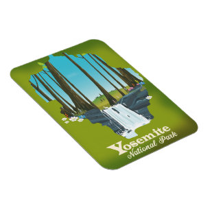 Ímã Cartaz de férias do Parque Nacional de Yosemite.