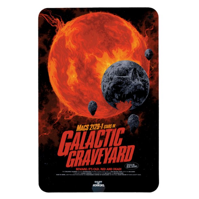 Ímã Cartaz de Filme de Terror Sci-Fi, Cemitério Galáct (Vertical)