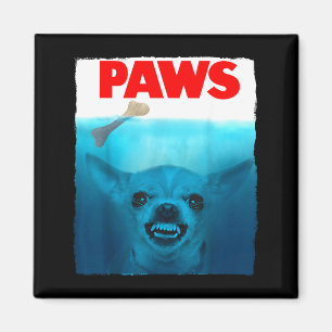 Imã cartaz de filme engraçado de patas de cão Chihuahu