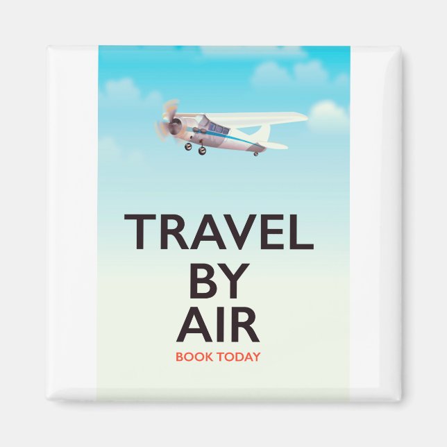 Imã Cartaz de viagem aérea (Frente)