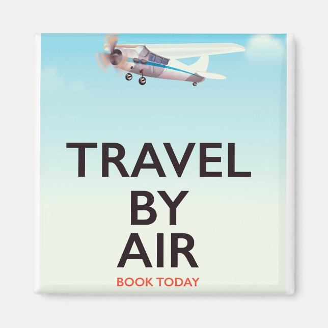 Imã Cartaz de viagem aérea (Frente)