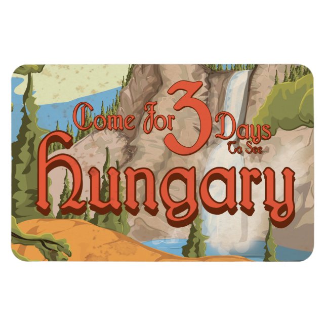 Ímã Cartaz de Viagem Antigo da Hungria (Horizontal)