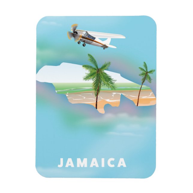 Ímã Cartaz de viagem antigo da Jamaica (Vertical)