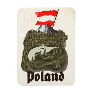 Ímã Cartaz de Viagem Antigo da Polônia