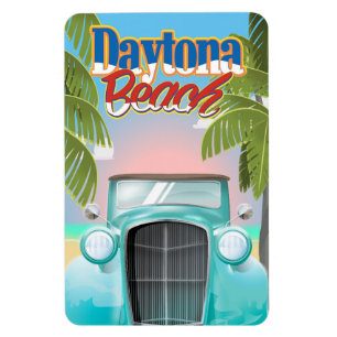 Ímã Cartaz de viagem antigo de Daytona Beach, Flórida